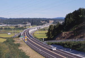 福島空港・あぶくま南道路(あぶくま高原道路)風景-1